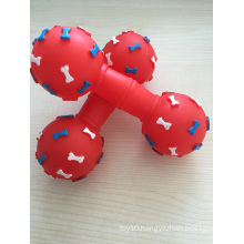 Dog Vinyl Barbell Toy, Pet Toy